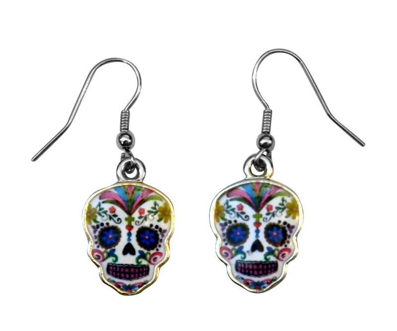 White Day of the Dead EARRINGS